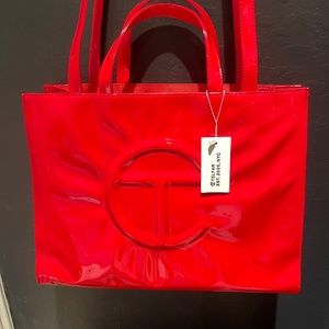 Brand New Red Patent TELFAR Bag Medium (Never Used)